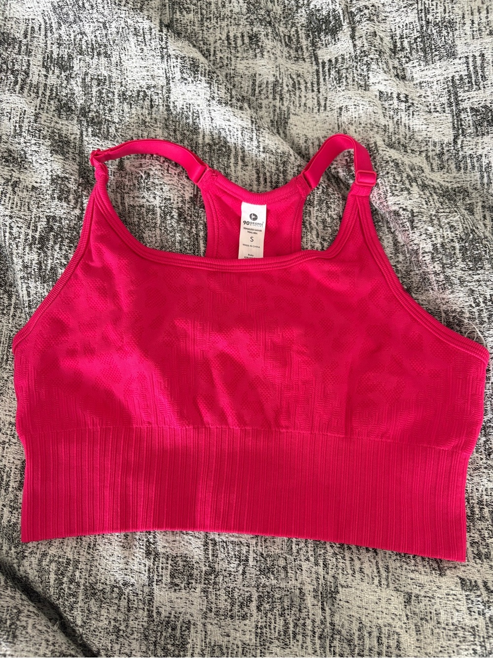 90 Degree By Reflex Seamless Safari Trail Bra Pink Size Small NWOT